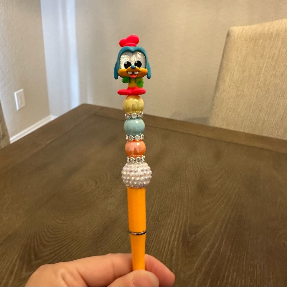 Disney Neon Goofy Doorables Set of 2 Beaded Pens Refill‎ Ink - Picture 2 of 6